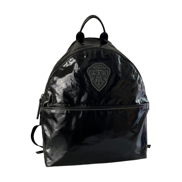 Gucci Handbags - Gucci Crest Logo Backpack